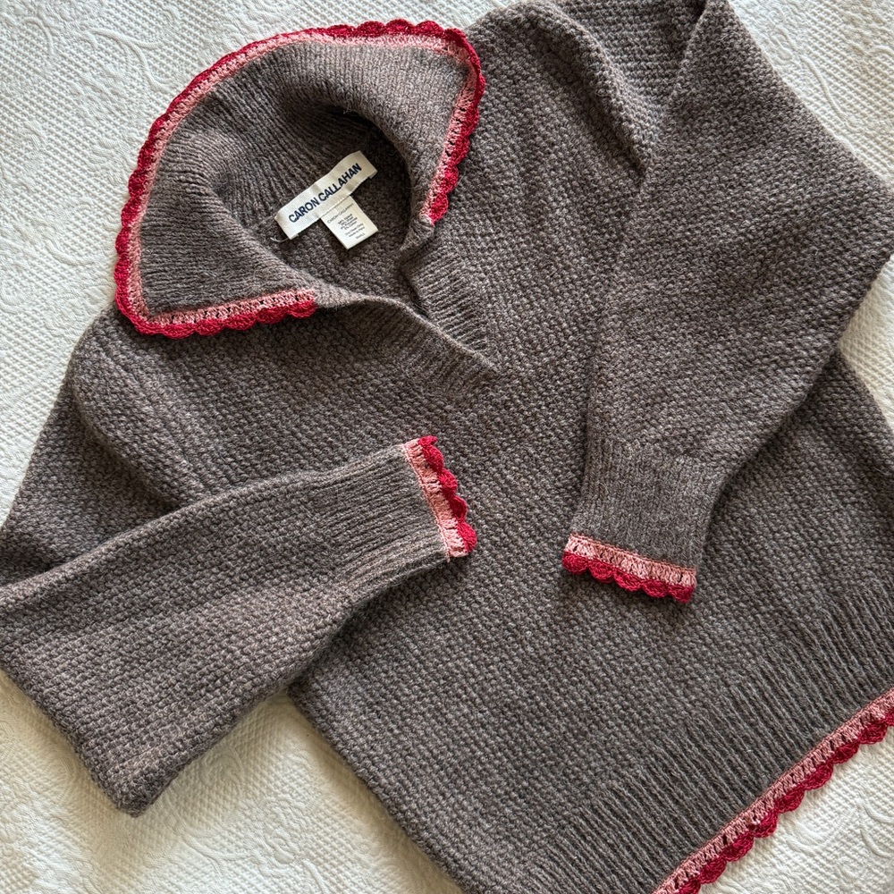 CARON CALLAHAN freya alpaca sweater in mushroom XS